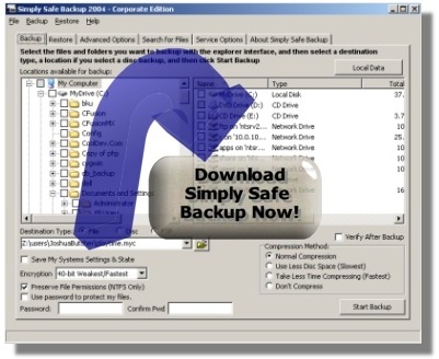Simply Safe Backup Screenshot